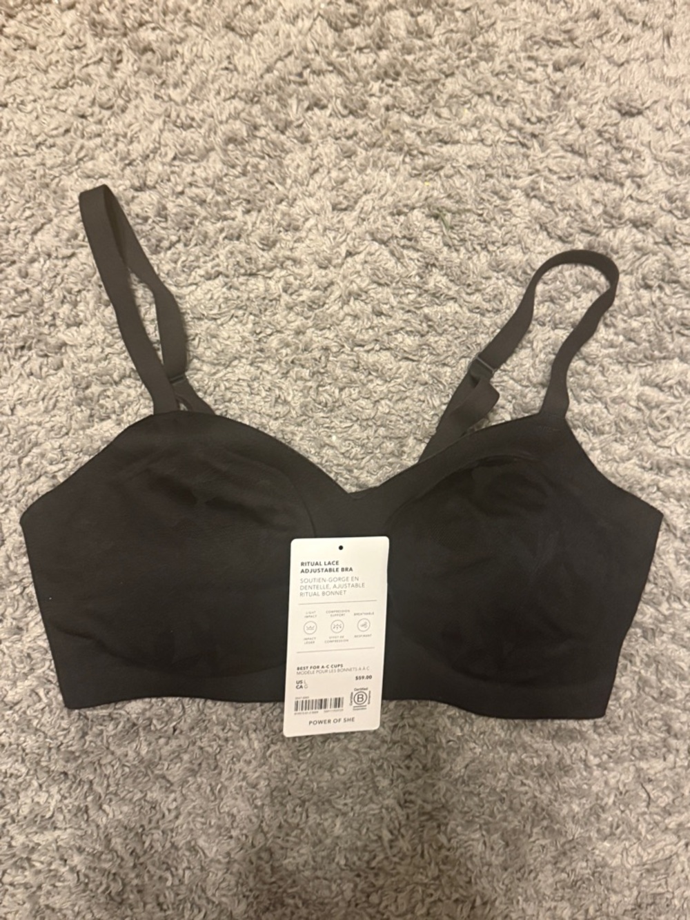 Athleta Ritual Lace Adjustable Bra